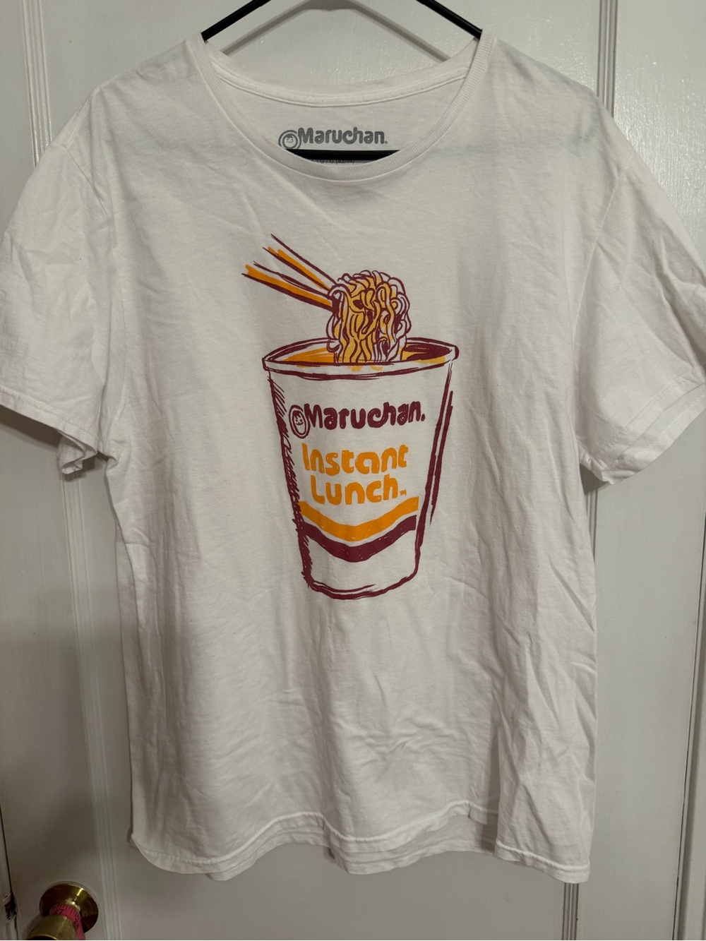 White Short-Sleeve 'Instant Lunch' Graphic Tee